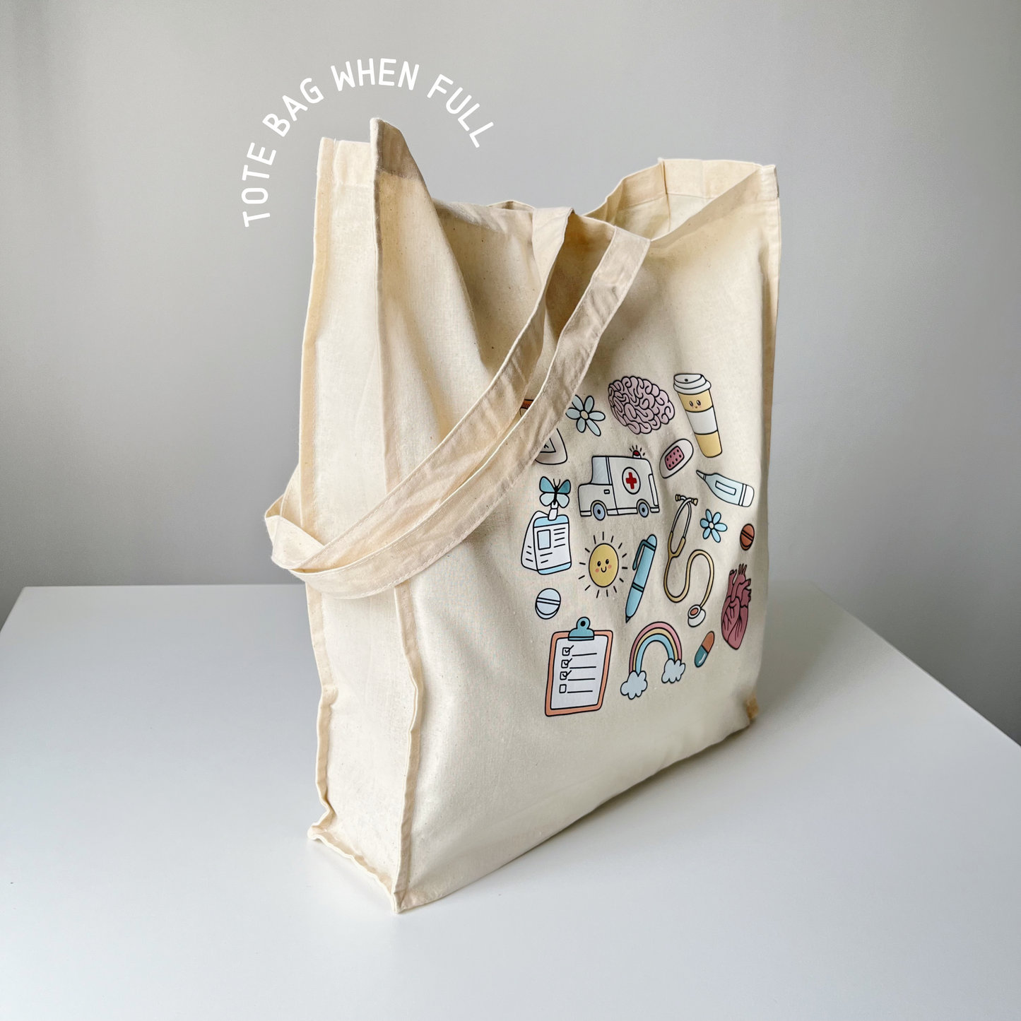 Nurse Sticker Tote Bag