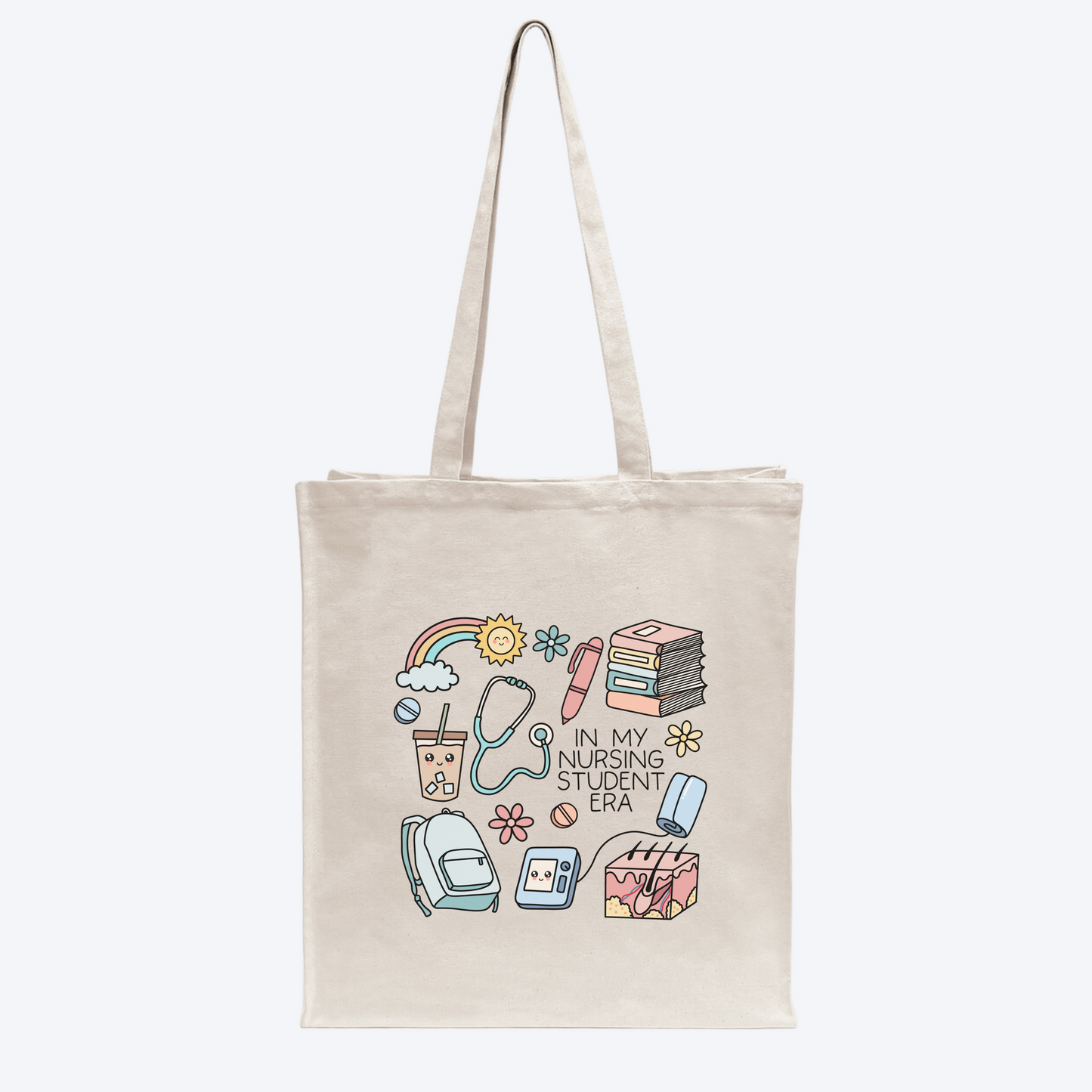 Nursing Student Sticker Tote Bag