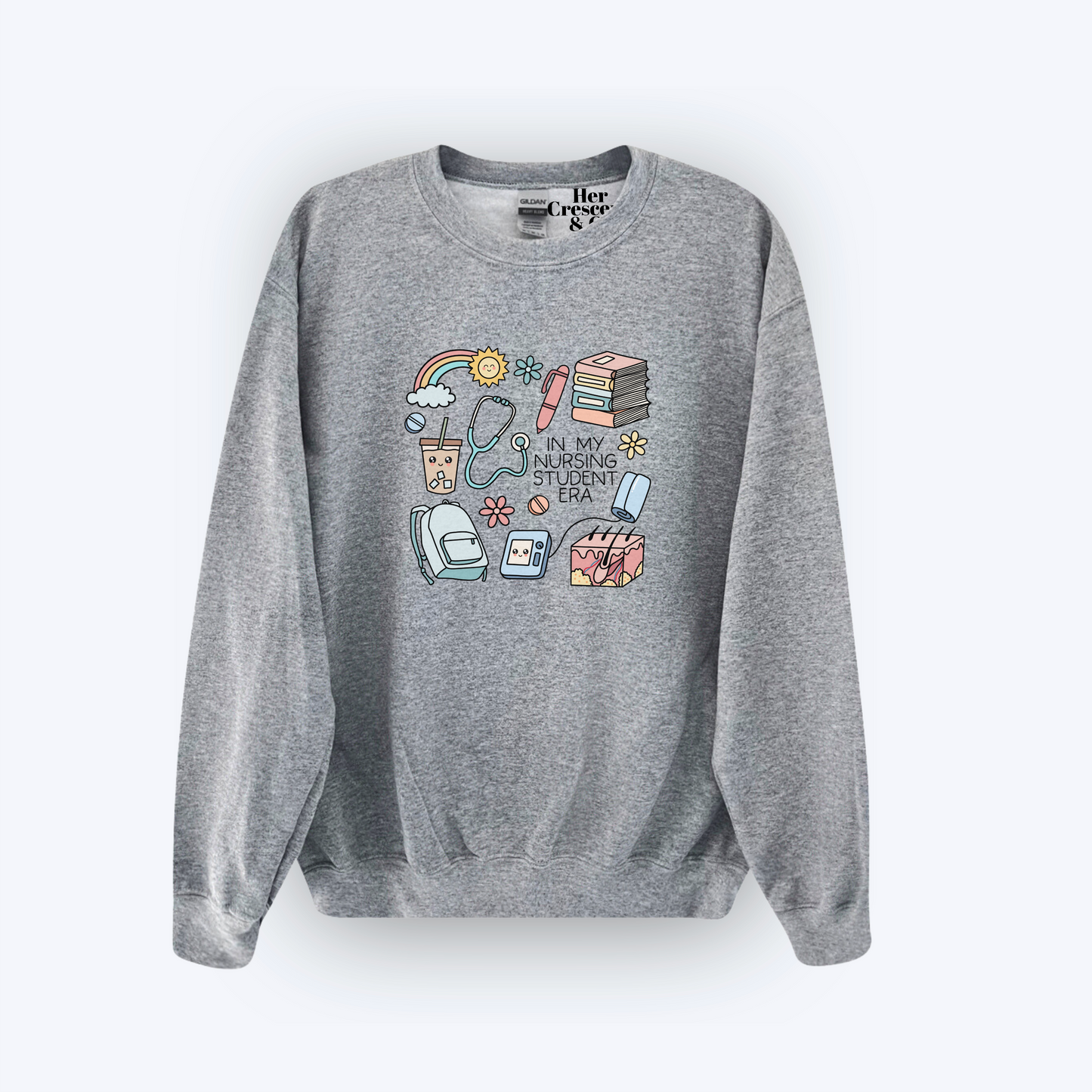 Nursing Student Sticker Crewneck