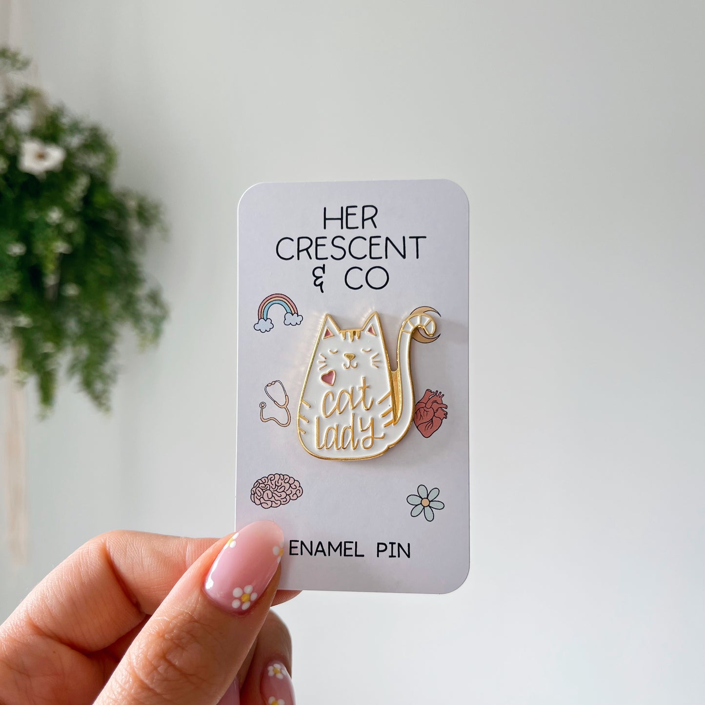 Cat Lady Enamel Pin