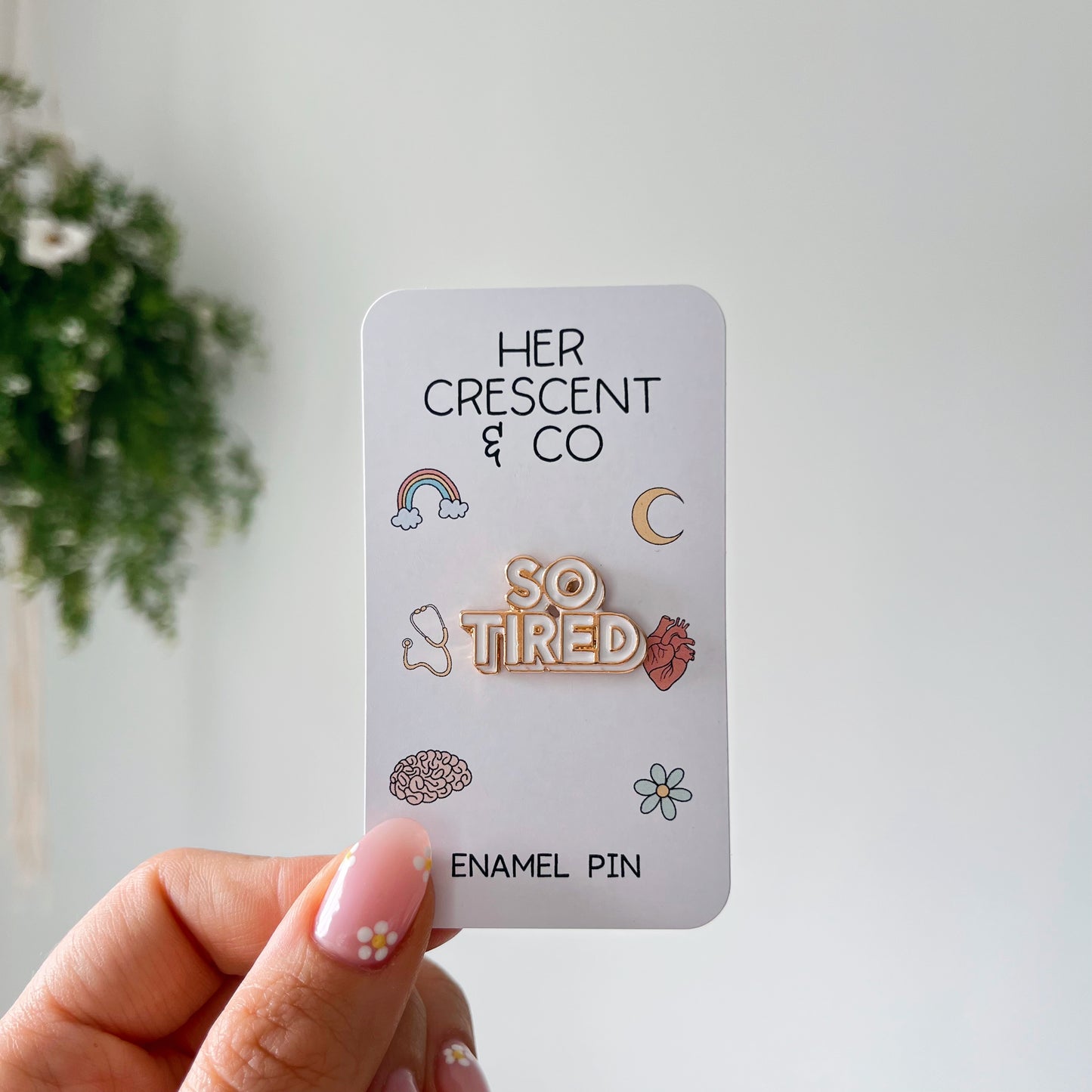 So Tired Enamel Pin