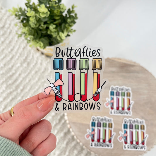 Butterflies & Rainbows Sticker