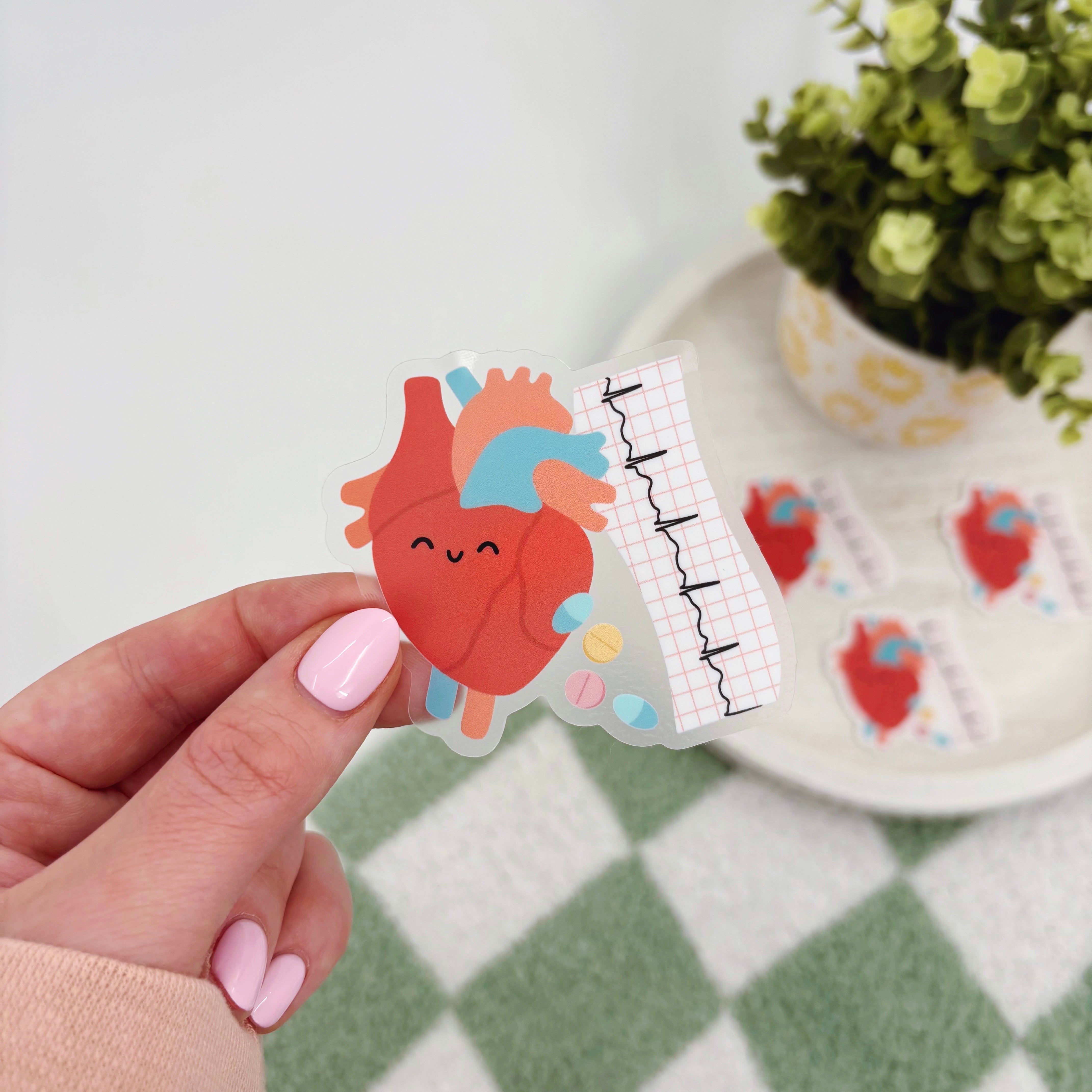 Cardiac Pacemaker Sticker Cardiac Strip Sticker – Her Crescent & Co