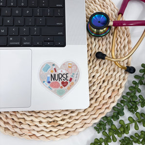 Heart of Nursing Sticker