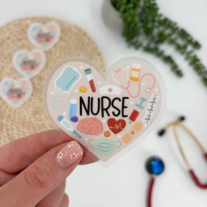 Heart of Nursing Sticker