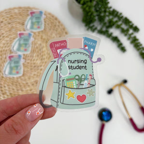 Nursing Student Backpack Sticker