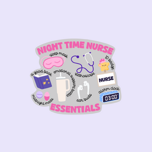April Night Shift Essentials Sticker