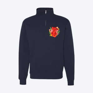 Anatomical Heart Zip-Up Crewneck