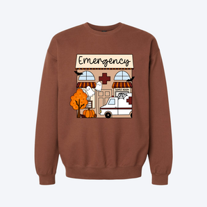 Spooky Emergency Room Crewneck
