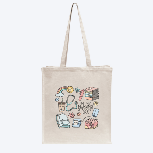 Nursing Student Sticker Tote Bag