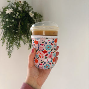 Floral Nurse Iced Coffee Coozie