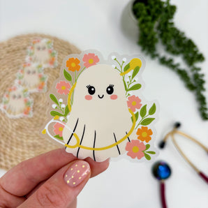 Floral Ghost Sticker