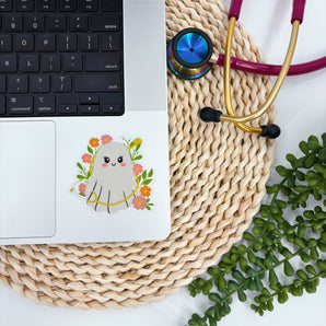 Floral Ghost Sticker