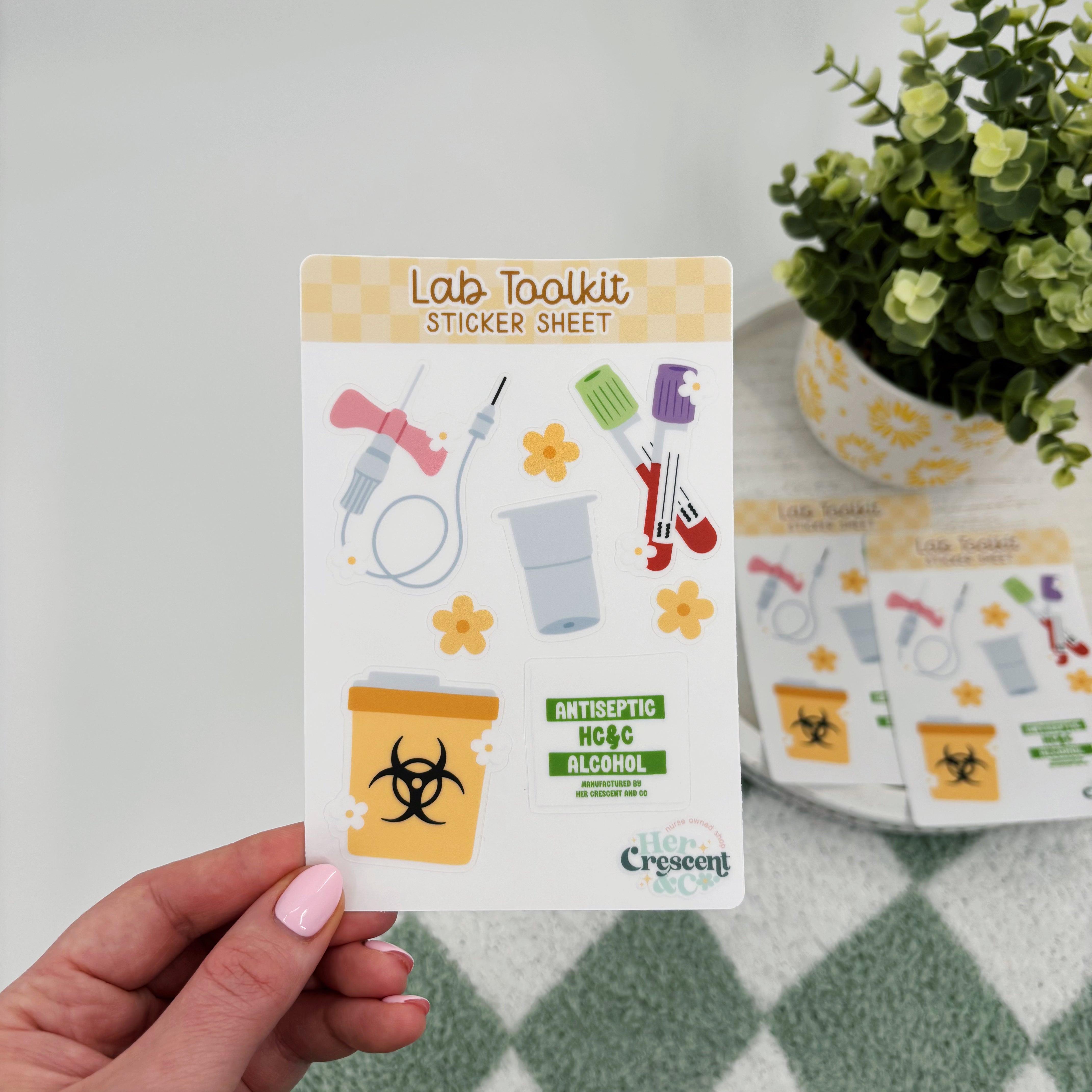 Lab Toolkit Sticker Sheet – Her Crescent & Co