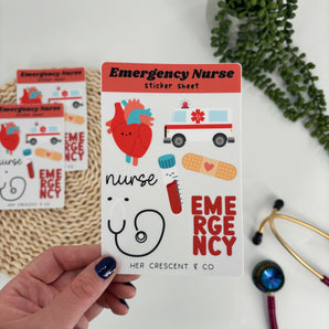 Emergency Nurse Sticker Sheet