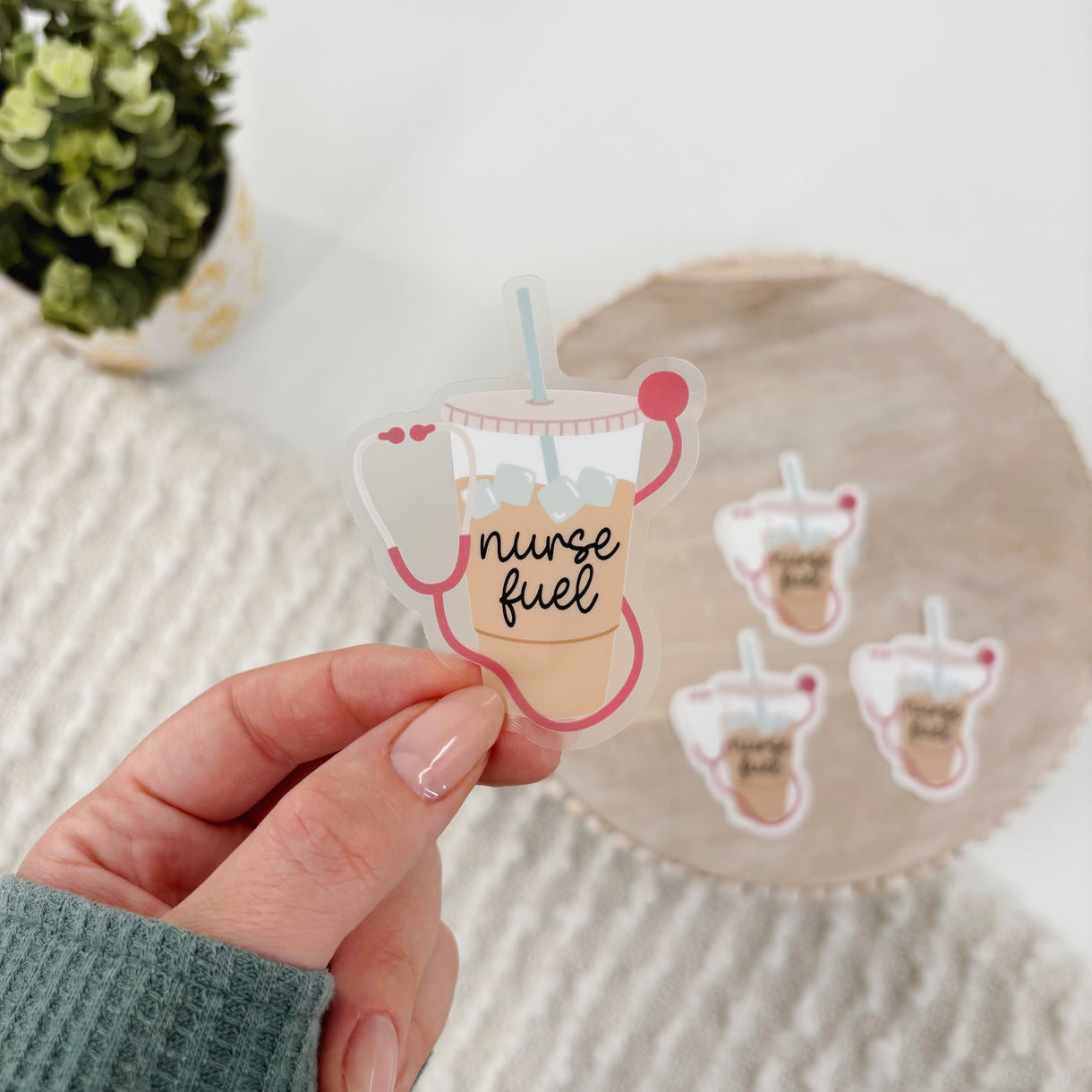 Nurse Fuel Sticker Her Crescent & Co