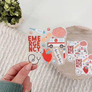 Emergency Nurse Collage Sticker