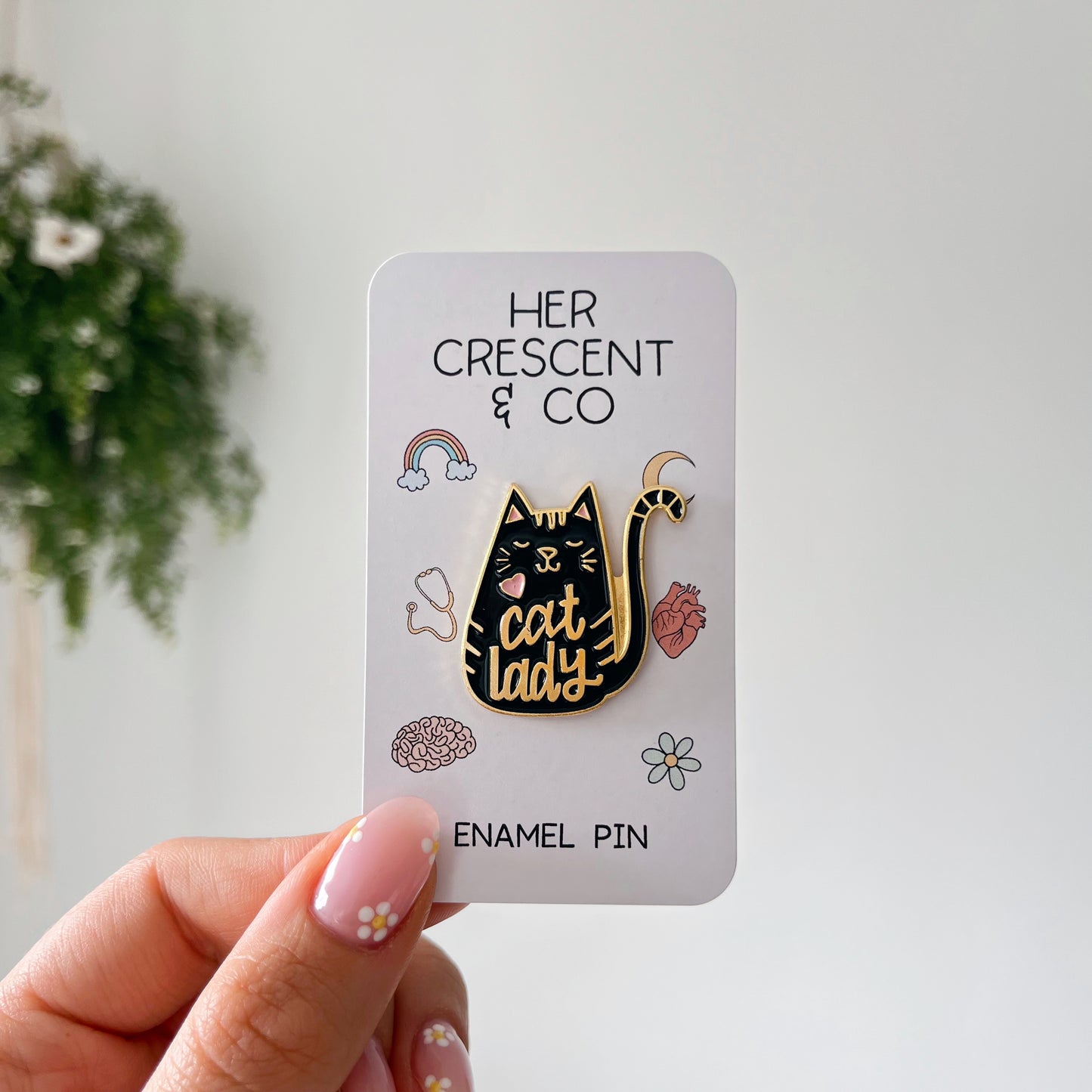 Cat Lady Enamel Pin