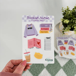 Bookish Nurse Sticker Sheet