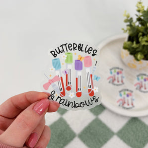 Butterflies & Rainbows Sticker