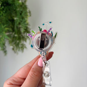 Stethoscope Bouquet Badge Reel