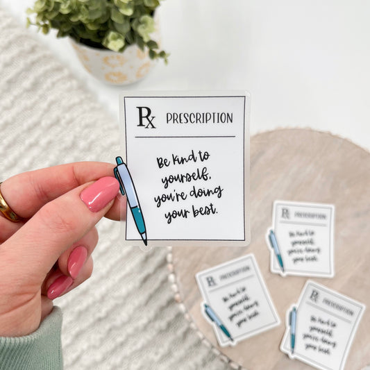 Prescription Clear Sticker