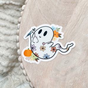 Spooky Ghost Clear Sticker