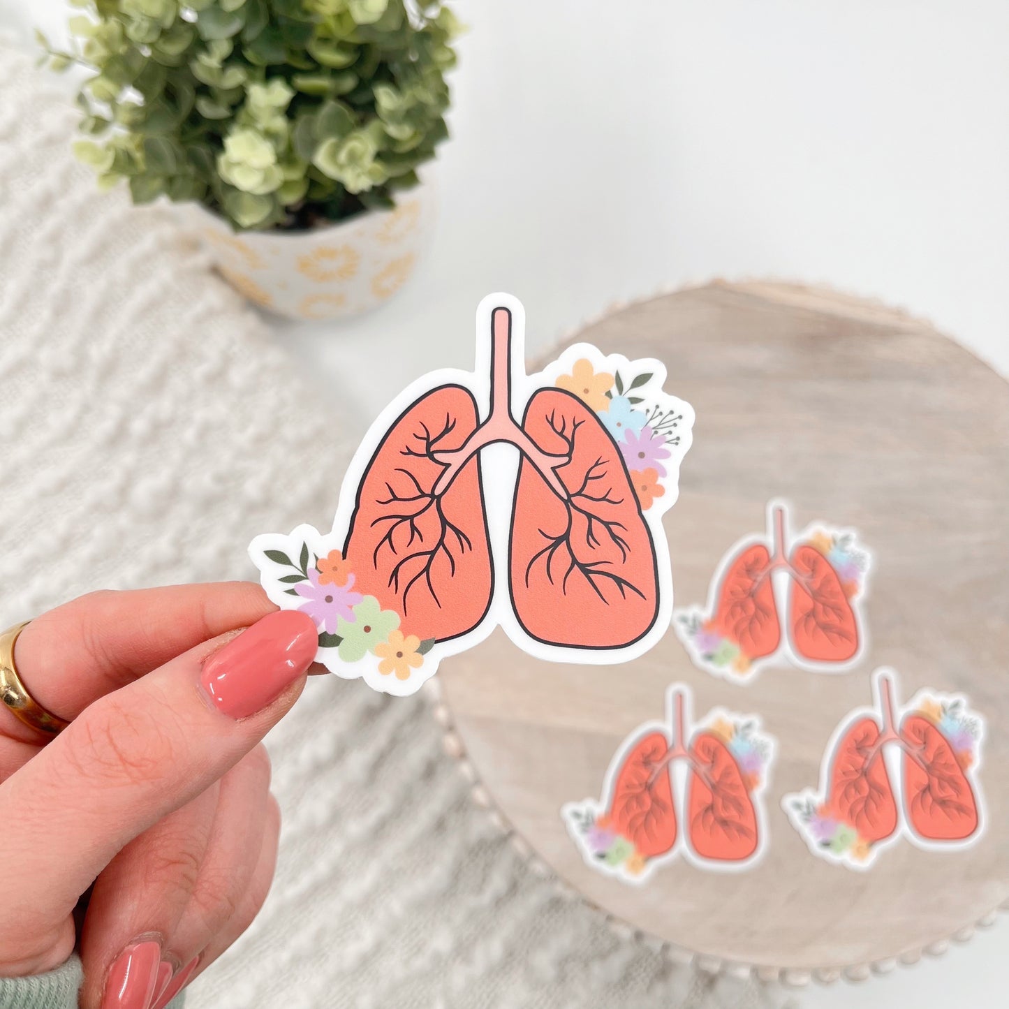 Anatomical Lungs Sticker